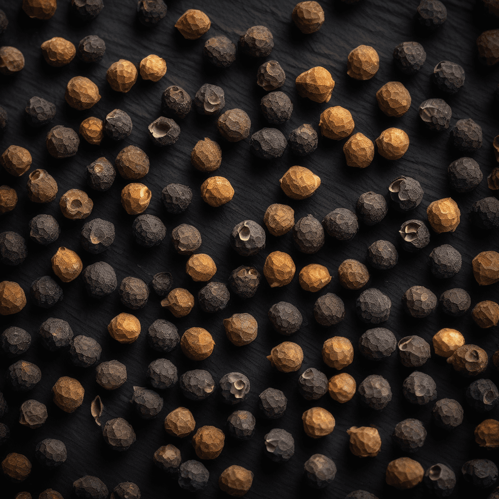 black peppercorns