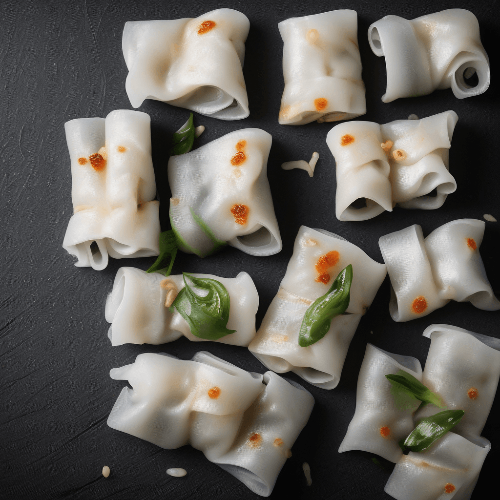 cheong fun (rice noodle rolls)