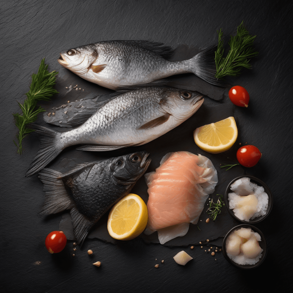 mixed firm and flaky fish